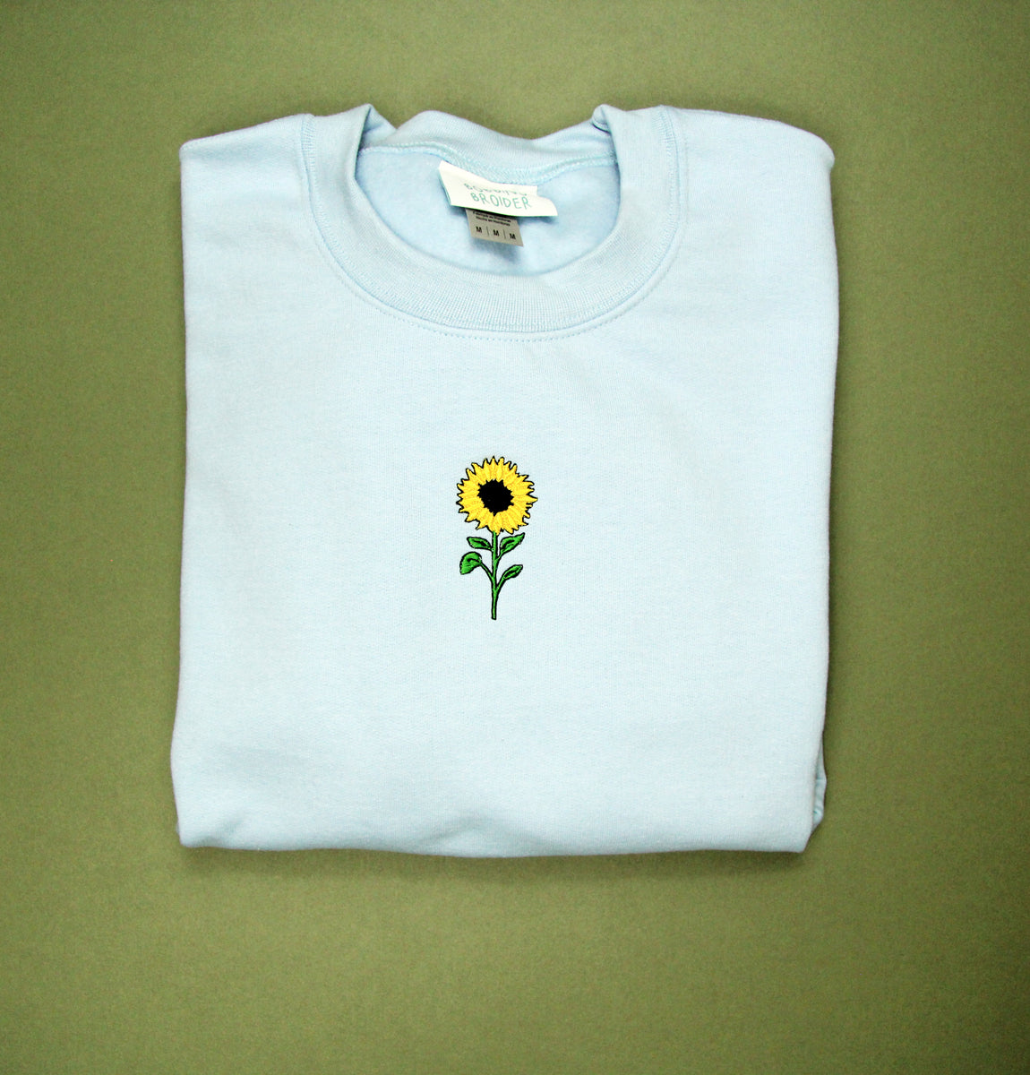 Embroidered Sunflower Sweater bobbinsbroider