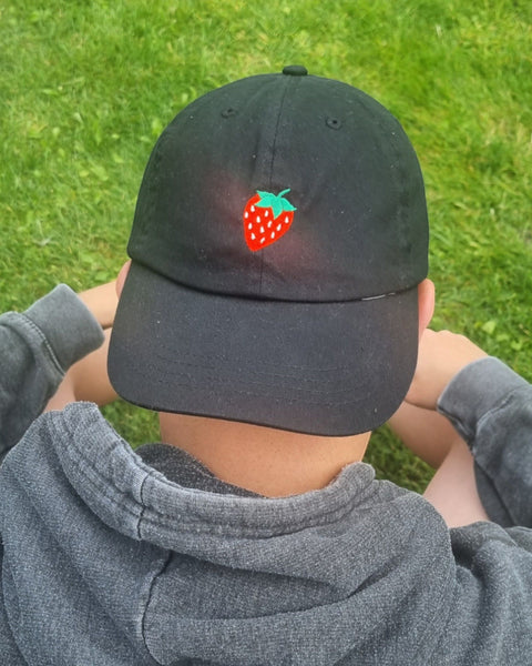 Embroidered Strawberry Cap
