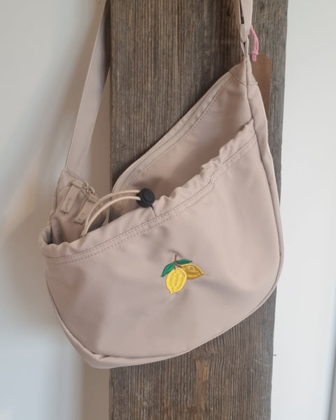 Embroidered Lemon Cross Body Bag