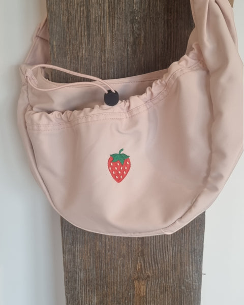Embroidered Strawberry Cross Body Bag