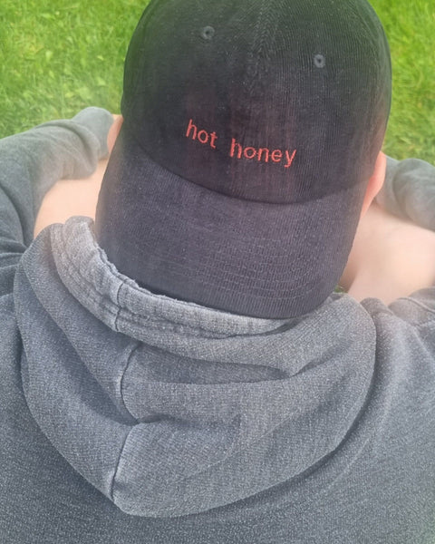 Embroidered Hot Honey Cord Cap