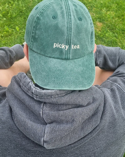 Embroidered Picky Tea Vintage Cap