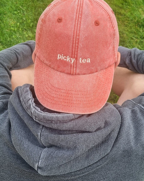Embroidered Picky Tea Vintage Cap