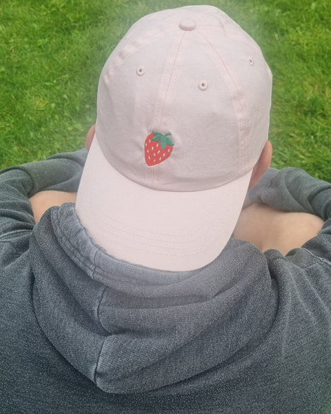 Embroidered Strawberry Cap