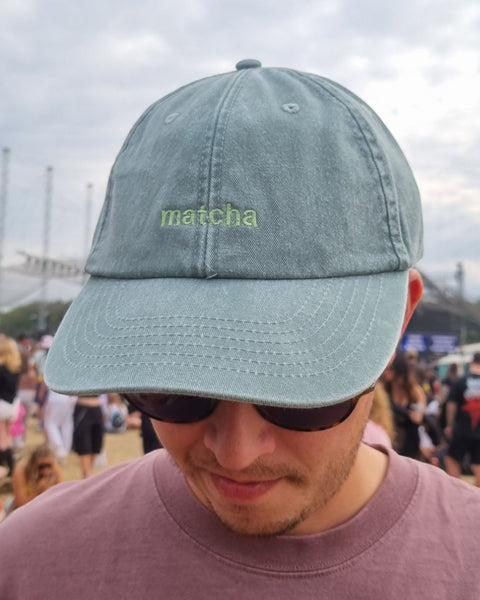 Embroidered Matcha Vintage Cap