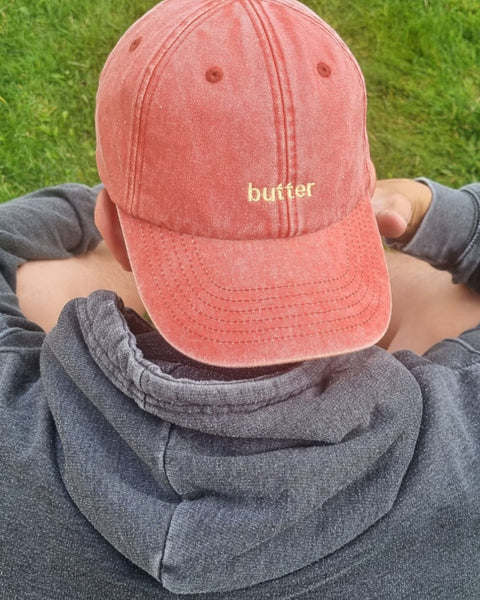 Embroidered Butter Vintage Cap
