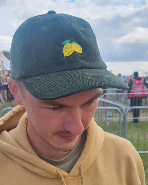 Embroidered Lemon Cap