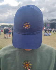 Embroidered Wavy Sun Cap