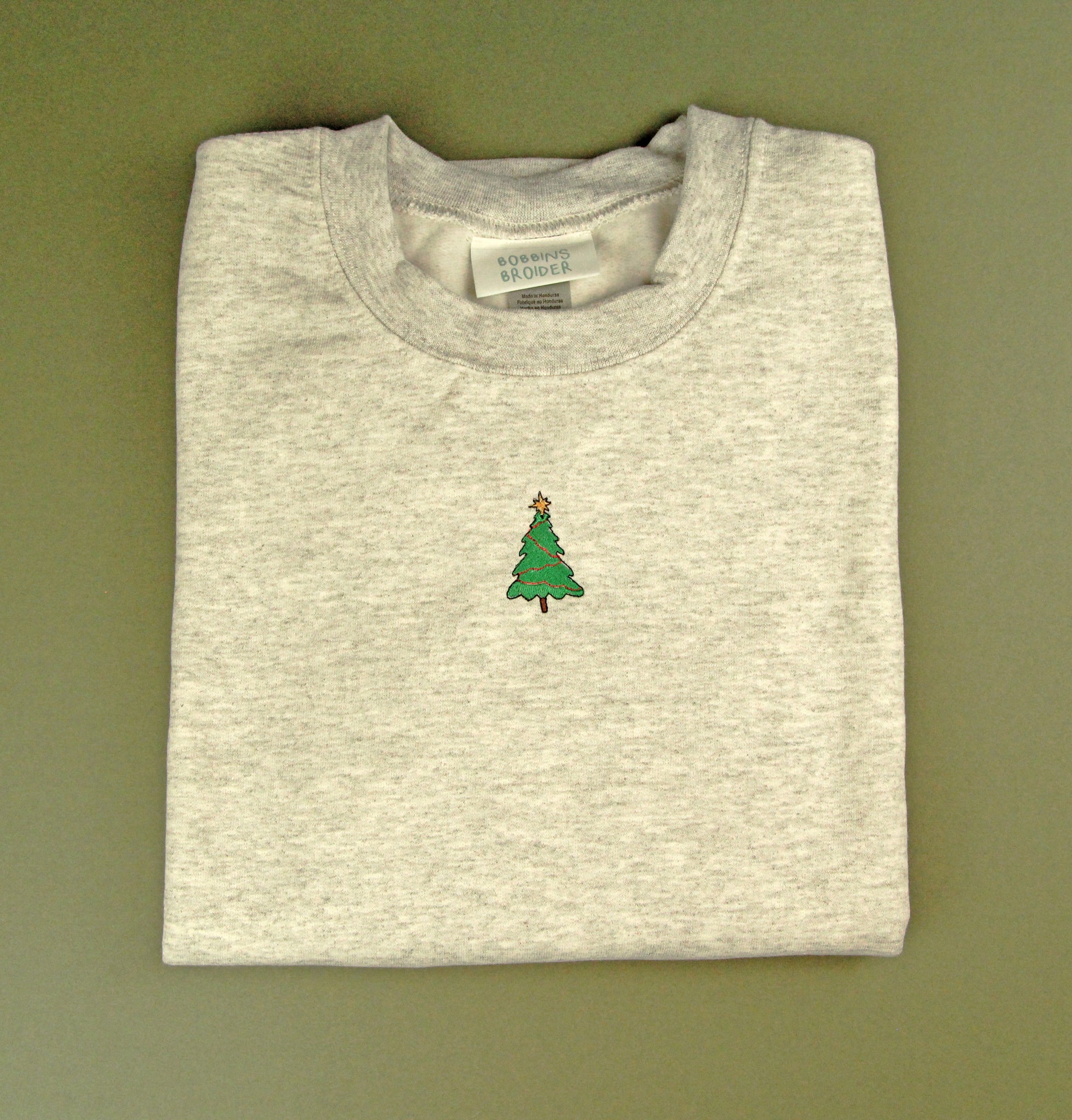 Embroidered Christmas Tree Hoodie