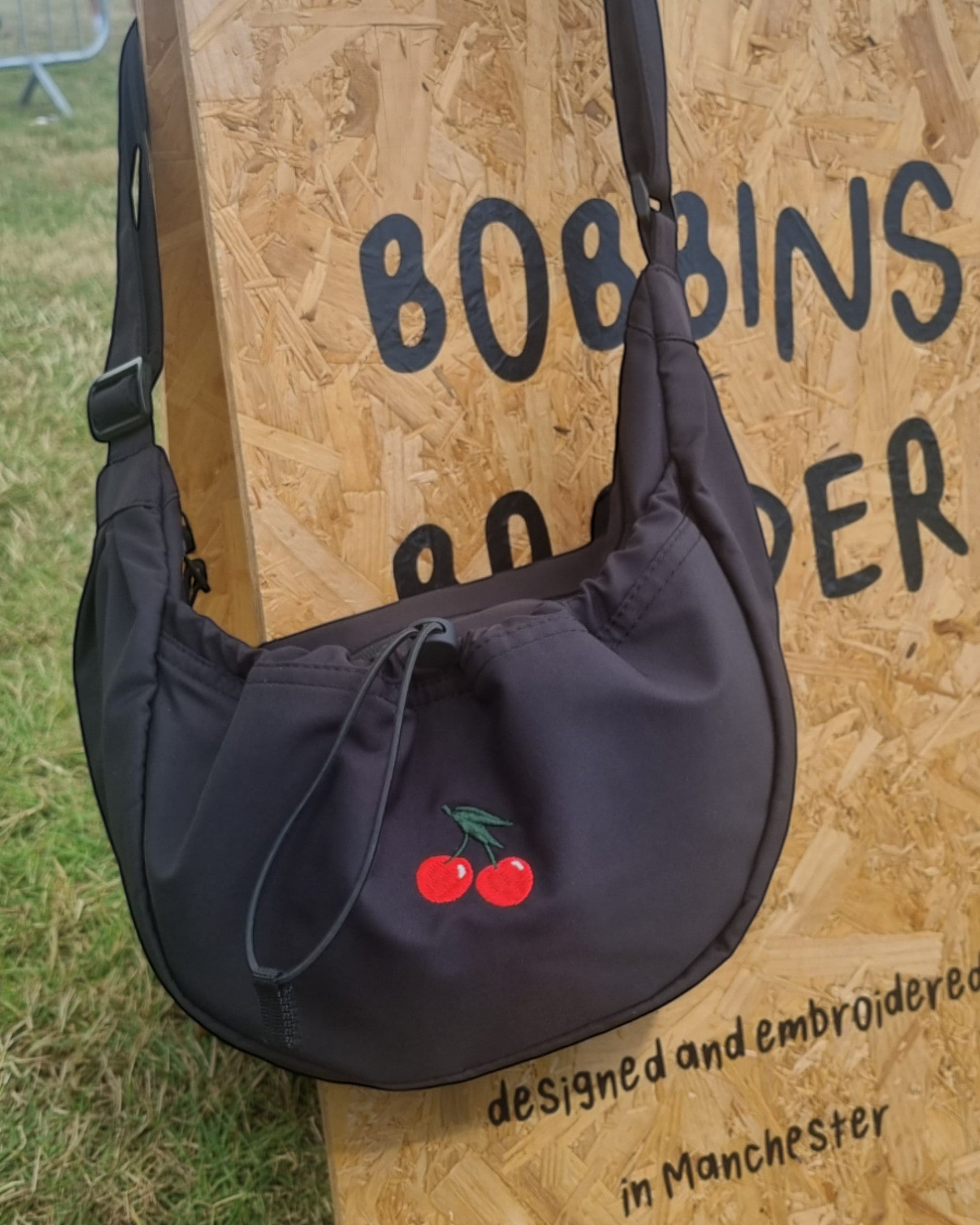 Embroidered Cherry Cross Body Bag – bobbinsbroider