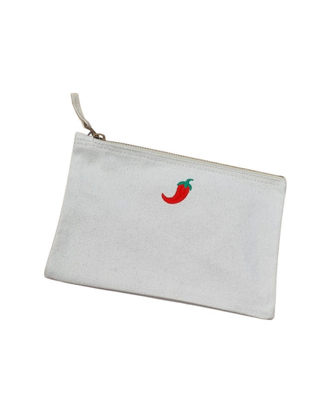 Embroidered Chilli Zip Bag Large