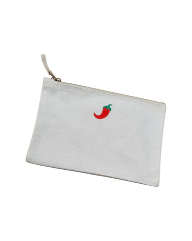 Embroidered Chilli Zip Bag Large