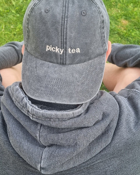 Embroidered Picky Tea Vintage Cap