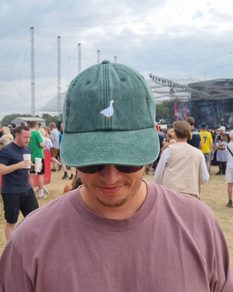 Embroidered Goose Cord Cap
