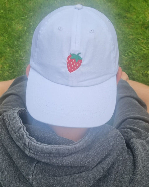 Embroidered Strawberry Cap