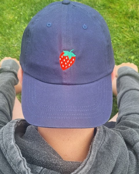 Embroidered Strawberry Cap