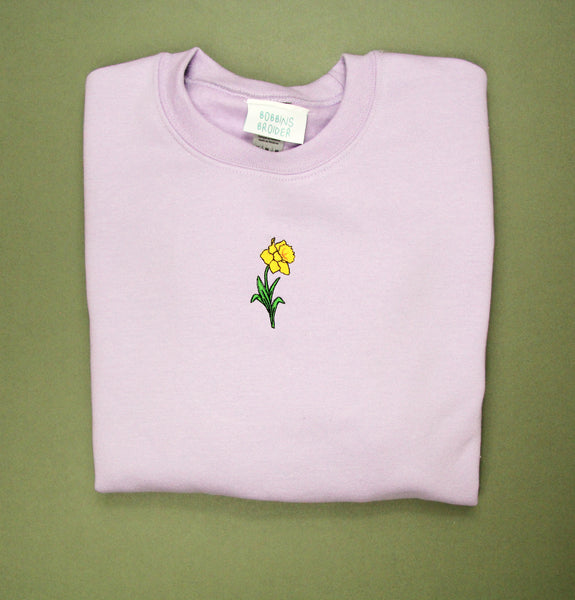 Embroidered Daffodil Sweater