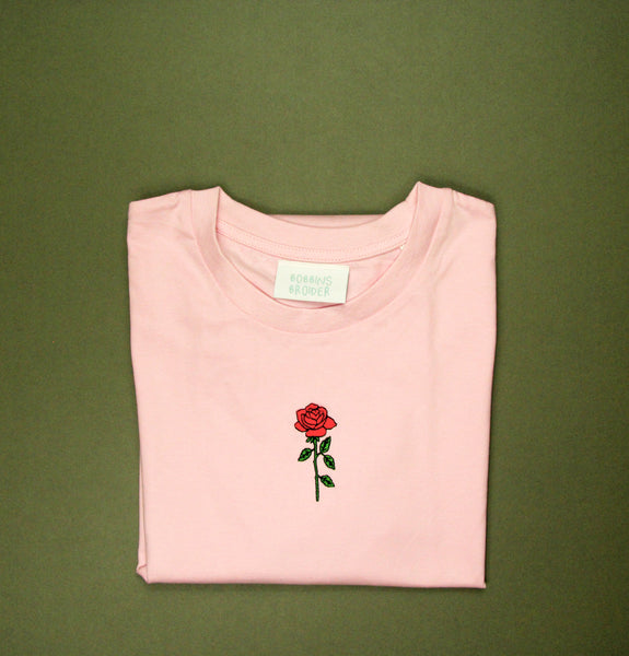 Embroidered Rose Tee