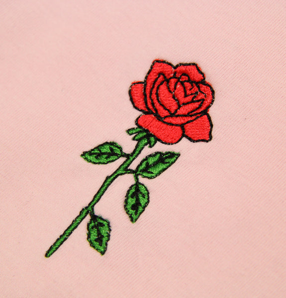 Embroidered Rose Tee