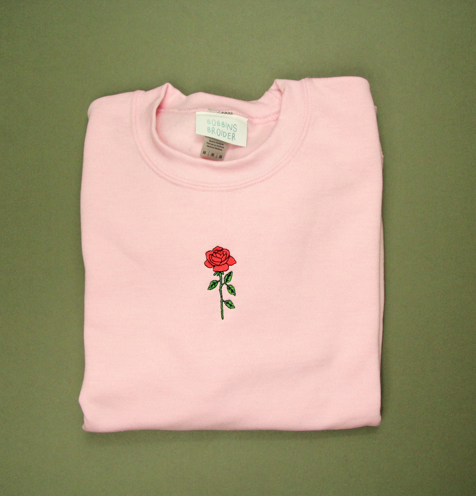 Embroidered Rose Sweater