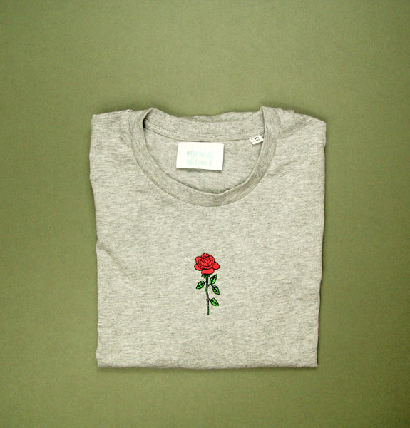 Embroidered Rose Tee